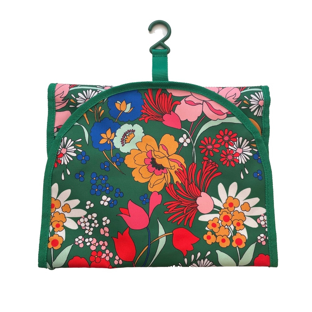 ban.do - Green & Pink Floral Cosmetic Getaway Bag